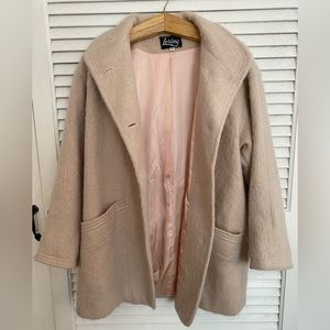 Vintage Coat by LORING Women’s Mohair/Wool Blend in Ivory/Champagne